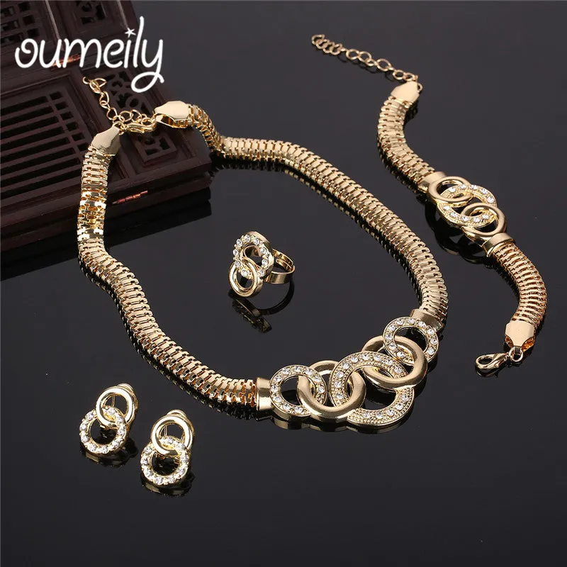 African Jewelry Set Dubai Gold Silver Jewelry Sets For Women