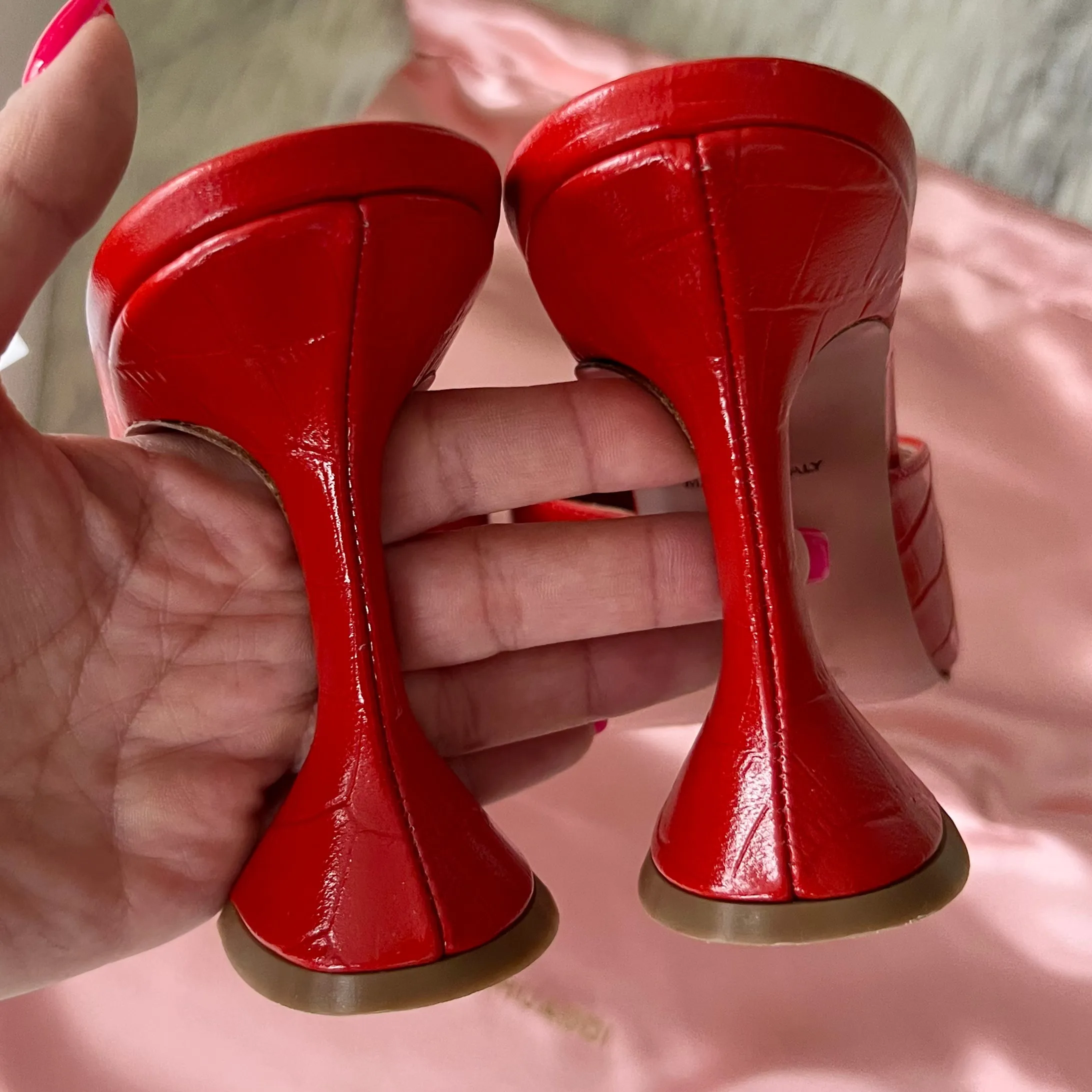 AMINA MUADDI Lupita Slipper Heels