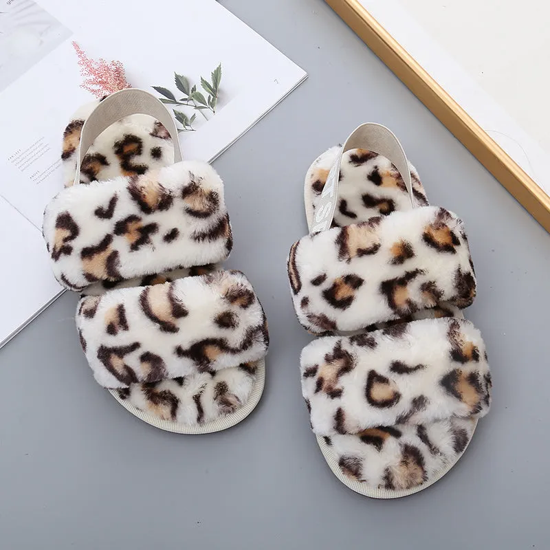 *APP EXCLUSIVE* Faux Fur Open Toe Slippers