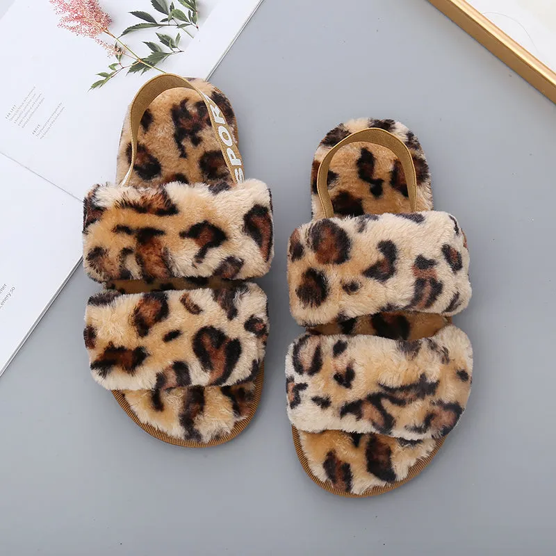 *APP EXCLUSIVE* Faux Fur Open Toe Slippers