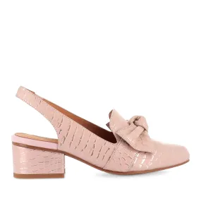 AUSTEN - PINK METAL CROC LEATHER