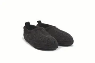 Boiled Wool Slipper "Freddie" in Charcoal