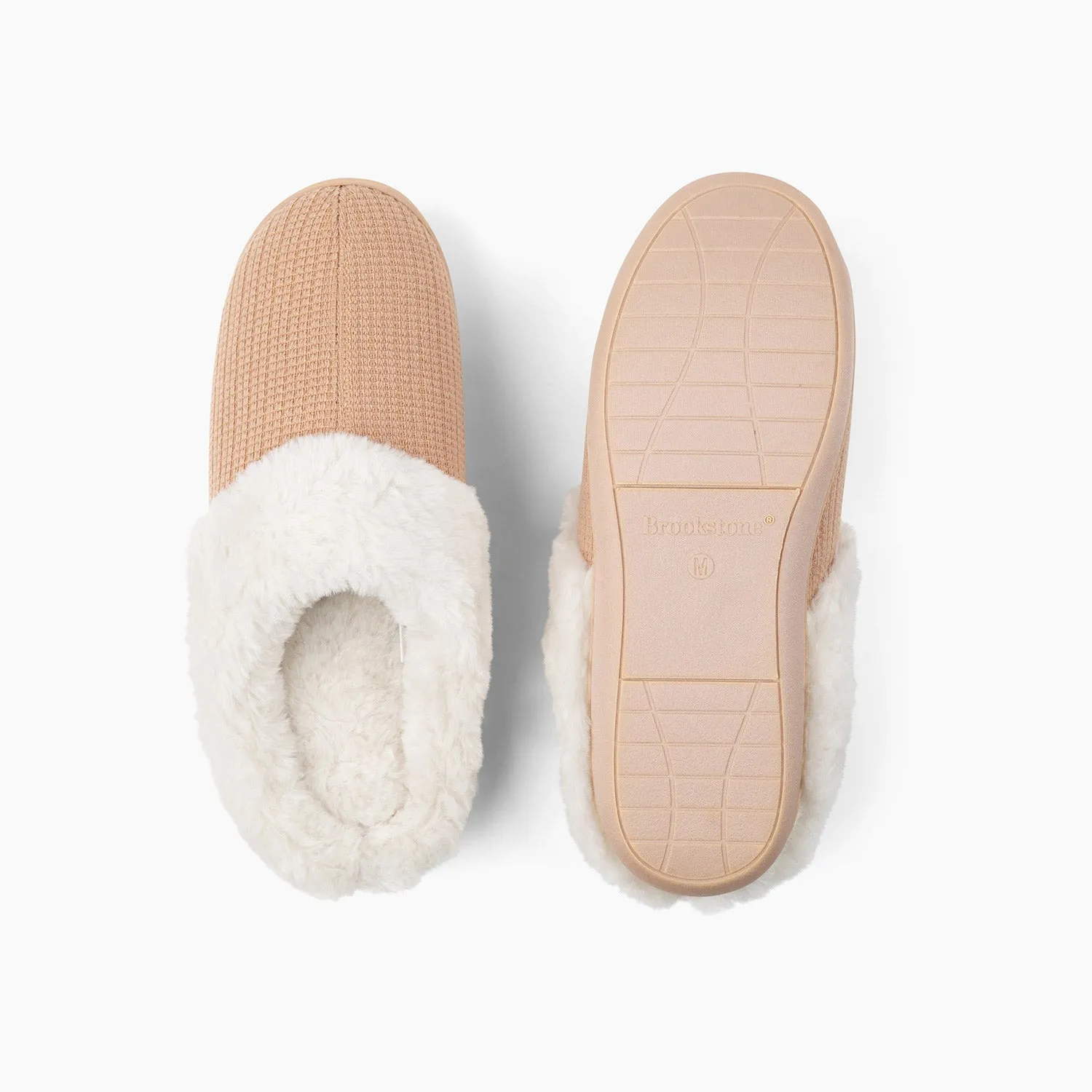 Brookstone Classic Comfort Memory Foam Slippers - Women's