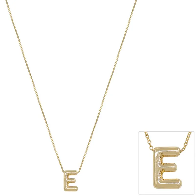 Bubble Initial Letter Necklace