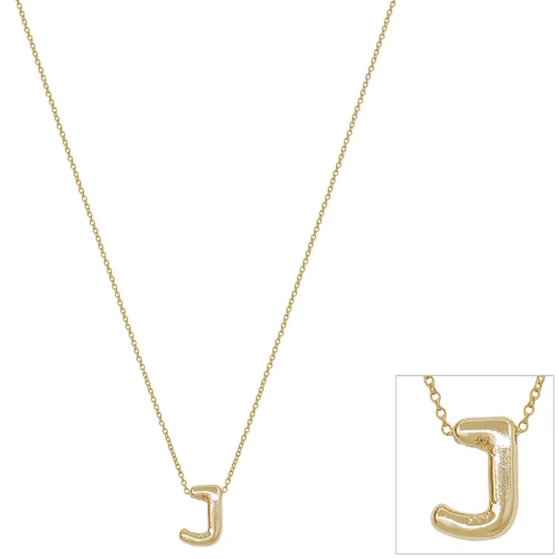 Bubble Initial Letter Necklace