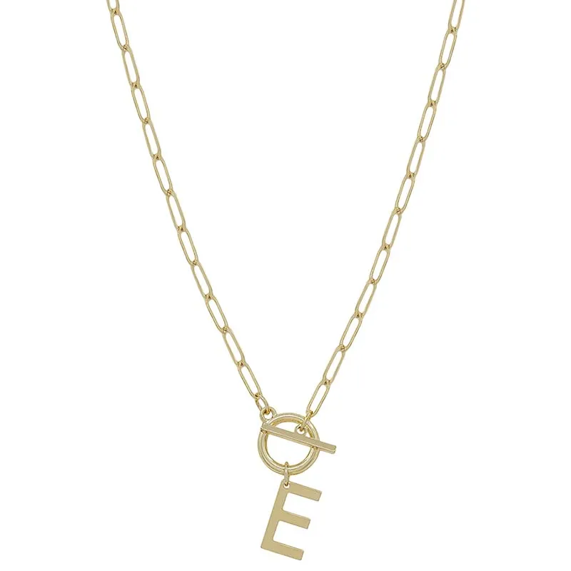 Chain Link Initial Letter Necklace