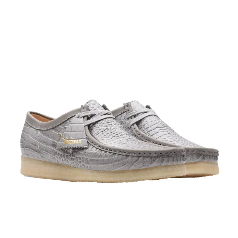 Clarks Wallabee Crocodile Print Grey 26176573