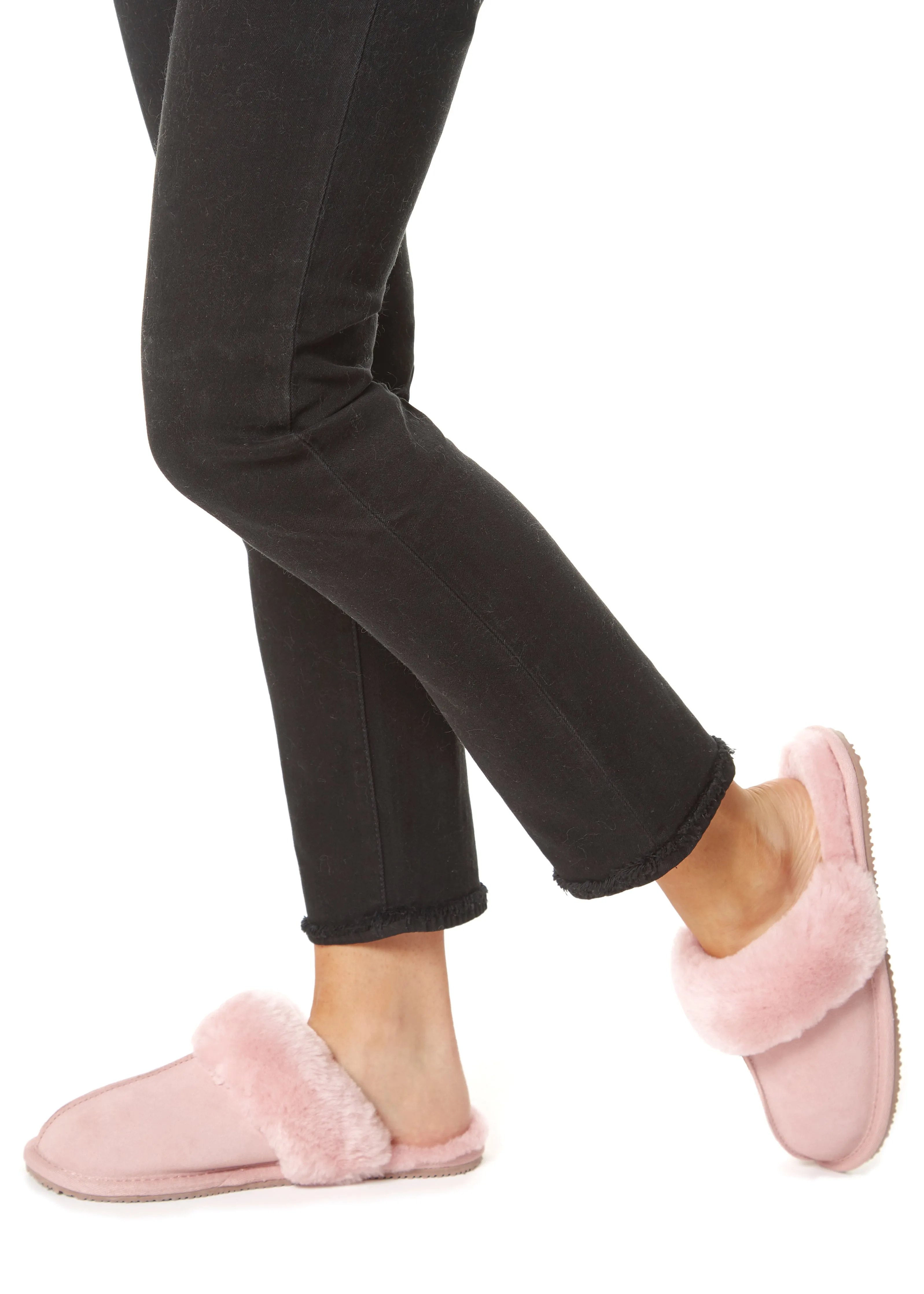 Classic Baby Pink Sheepskin Slippers