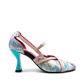 Crime - Pastel Snake Print/Turquoise- mermaid