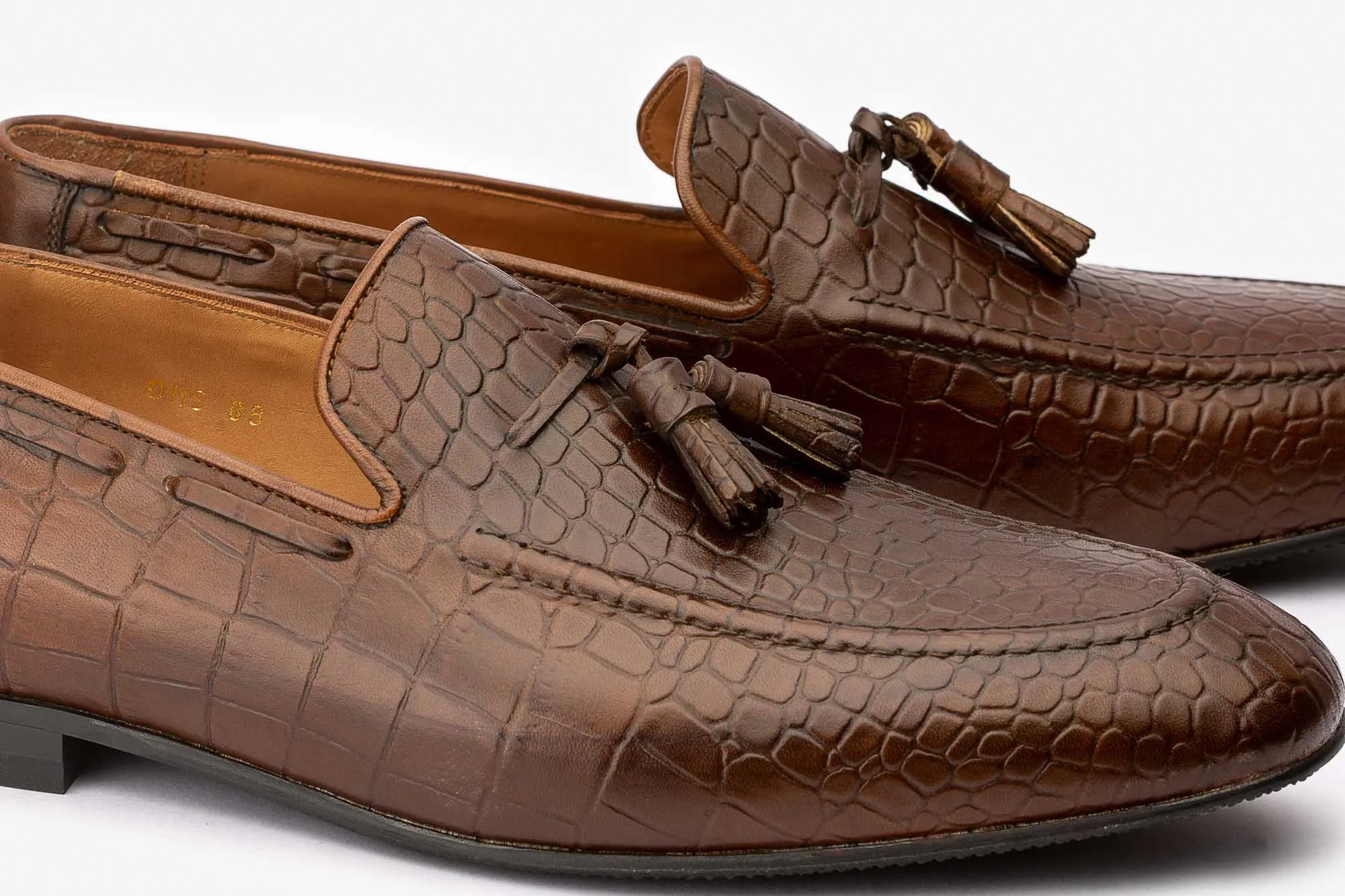 Croc Print Tassel Loafer