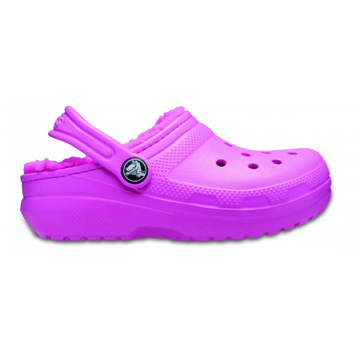 Crocs Classic Lined Clog girl's sabot slipper 203506-6qq electric pink