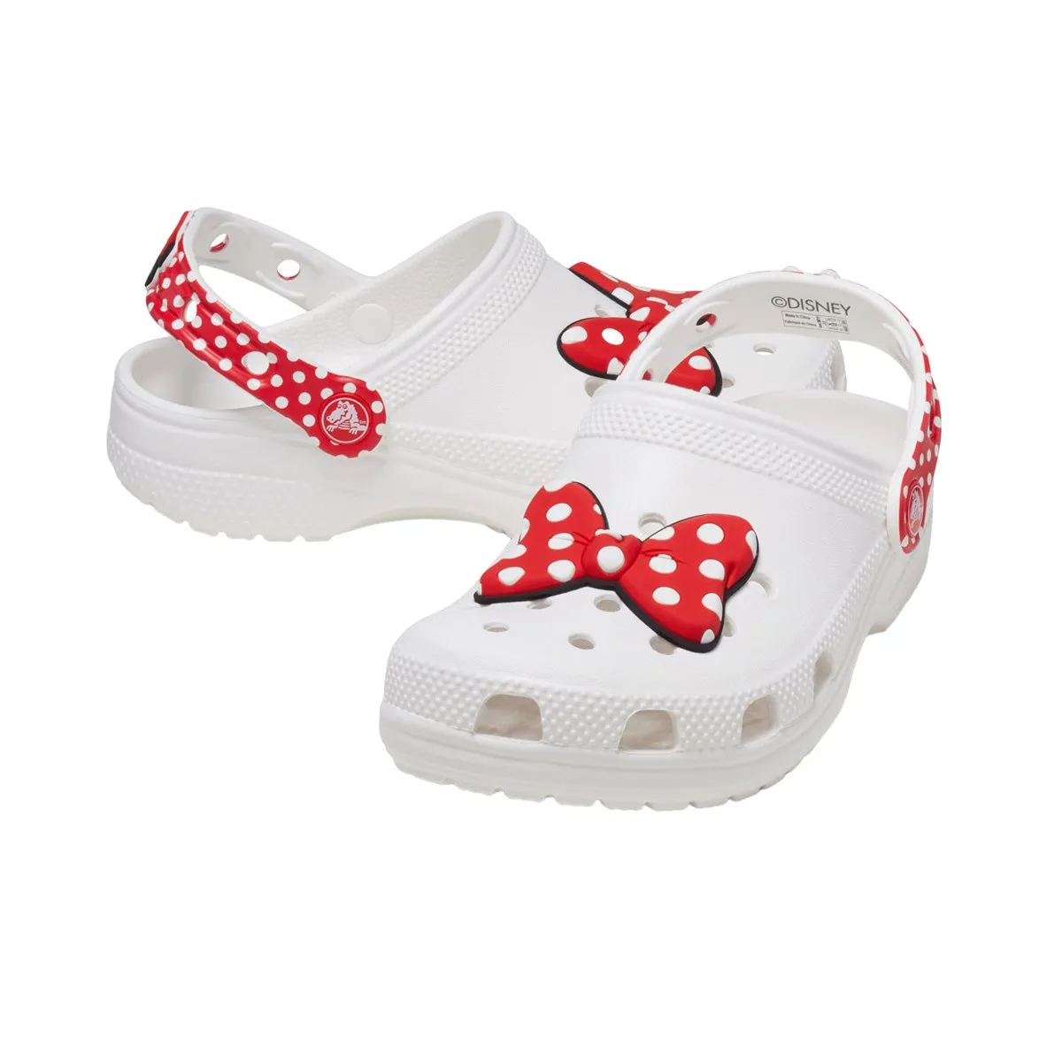 Crocs Disney Minnie Mouse girl's sabot slipper 208710-WHRD white-red