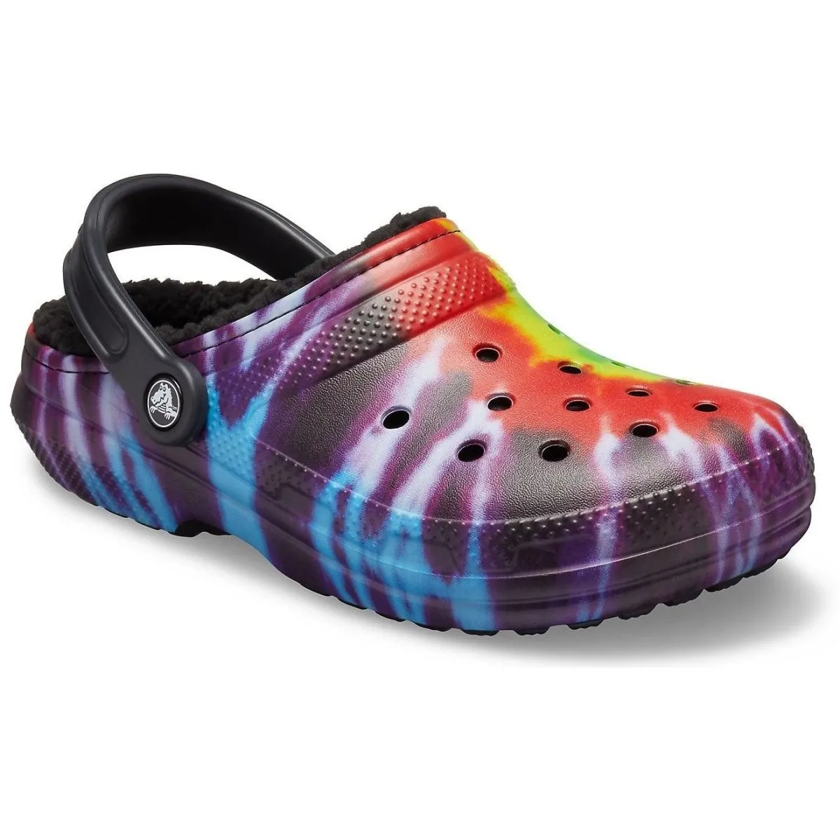 Crocs Women's Classic Tie-Dye Lined Clog 206341-988 - Multi/Black