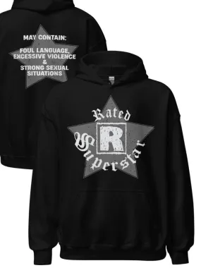 Edge Rated R Superstar Mens Black Pullover Hoody Sweatshirt