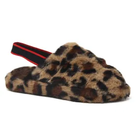 Faux Fur Leopard Slipper