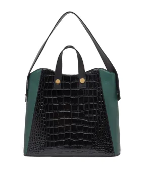 Friday Shopper Tote In Black Croc