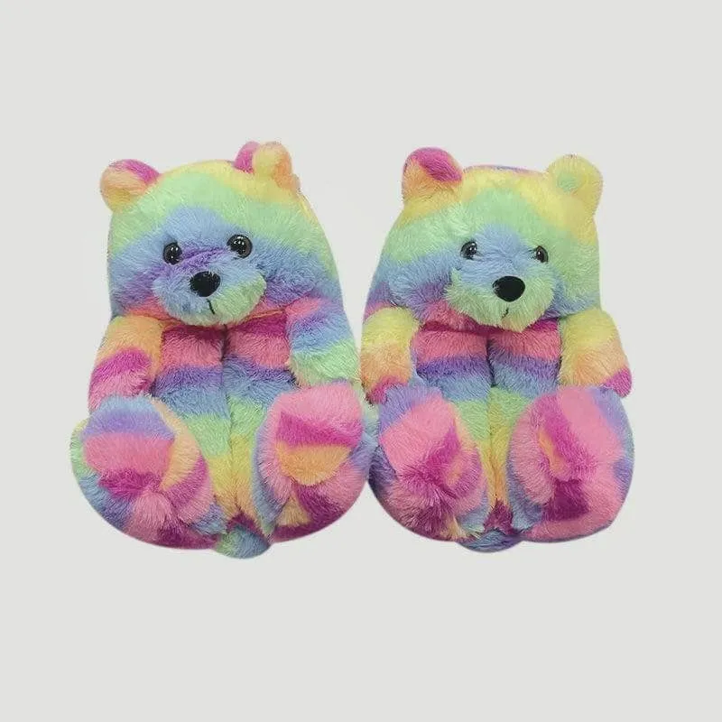 Fuzzy Bear Slippers