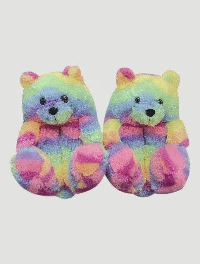 Fuzzy Bear Slippers