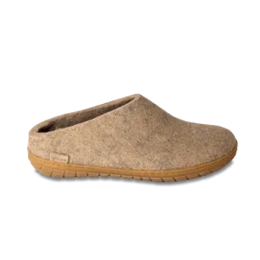 Glerups Unisex Slippers - Rubber Soles - Sand