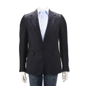 Gucci Navy Horsebit Monogram S.B Blazer IT 48