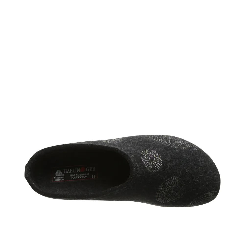 Haflinger Women's Spirit Wool Clog in Charcoal