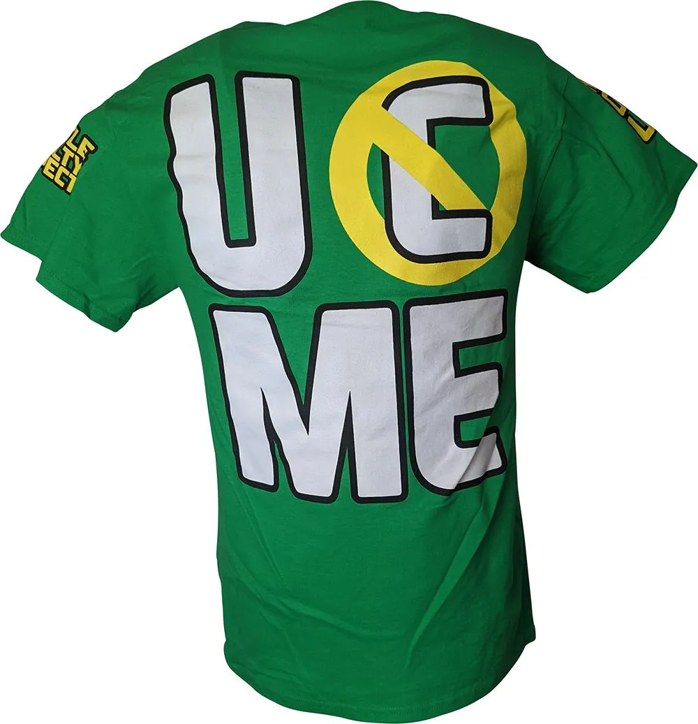 John Cena Green Yellow Earn The Day Mens T-shirt