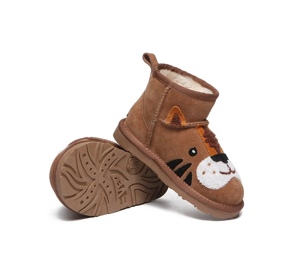 Kids Sheepskin Boots Tiger