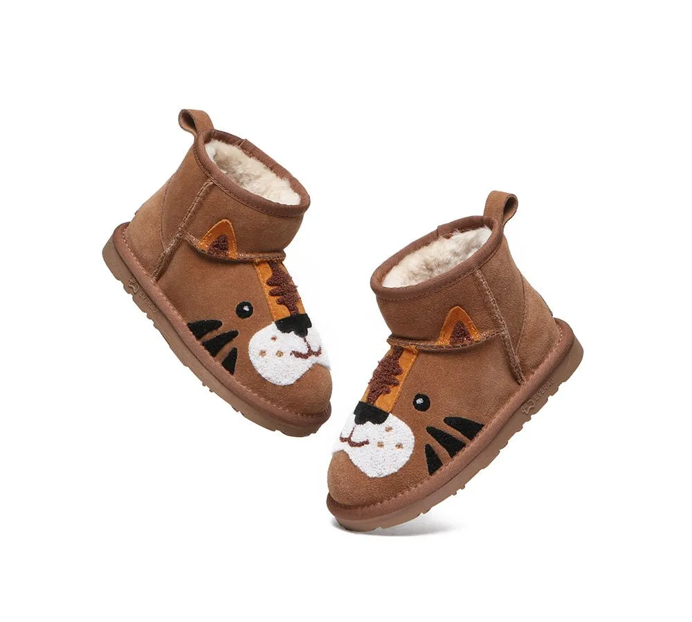 Kids Sheepskin Boots Tiger