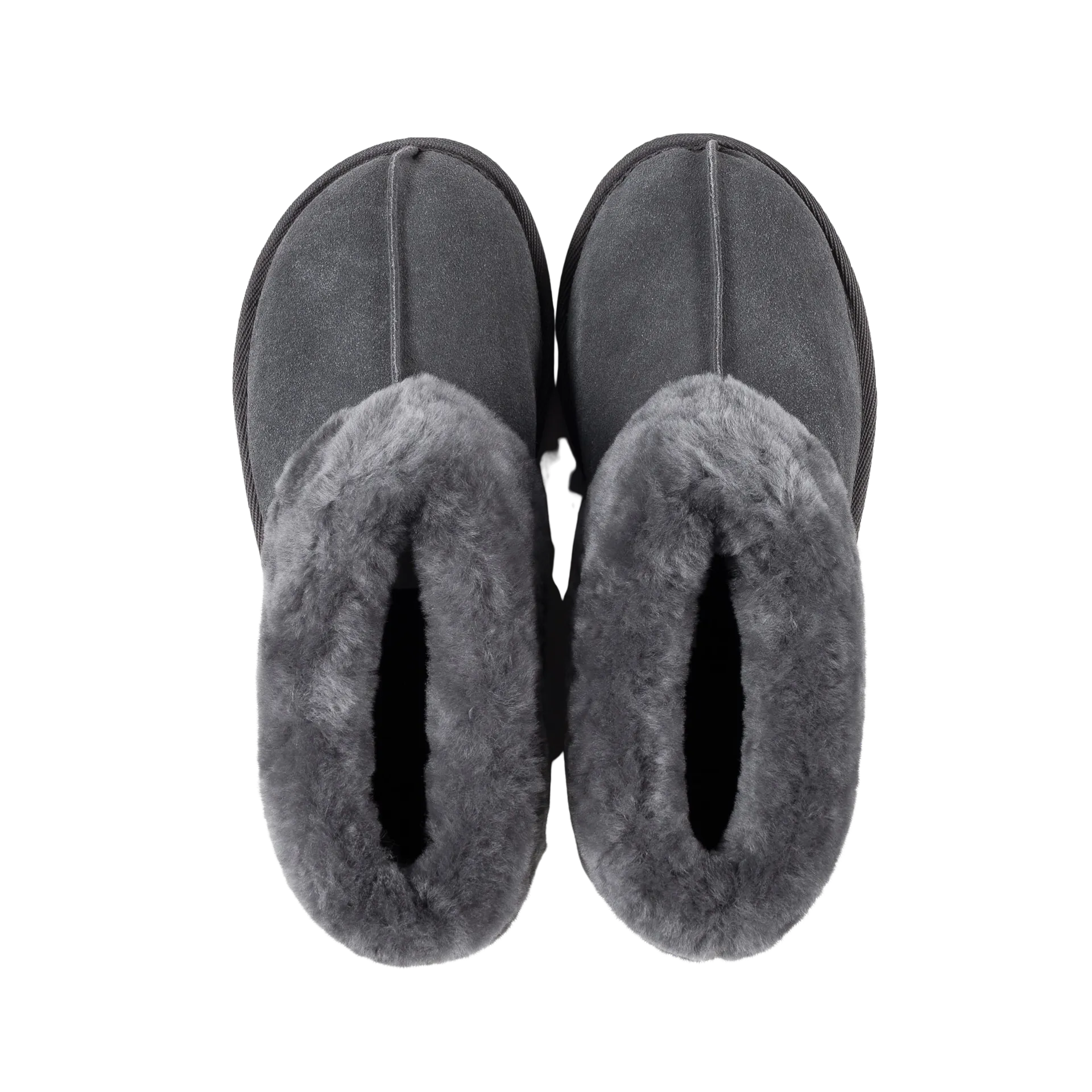 Ladies Anabella Grey Sheepskin Slipper Bootie