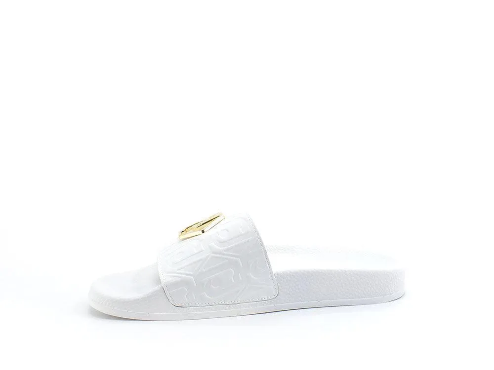 LIU JO Kos 01 Ciabatta Slipper Spreading Logo White BA2173EX098