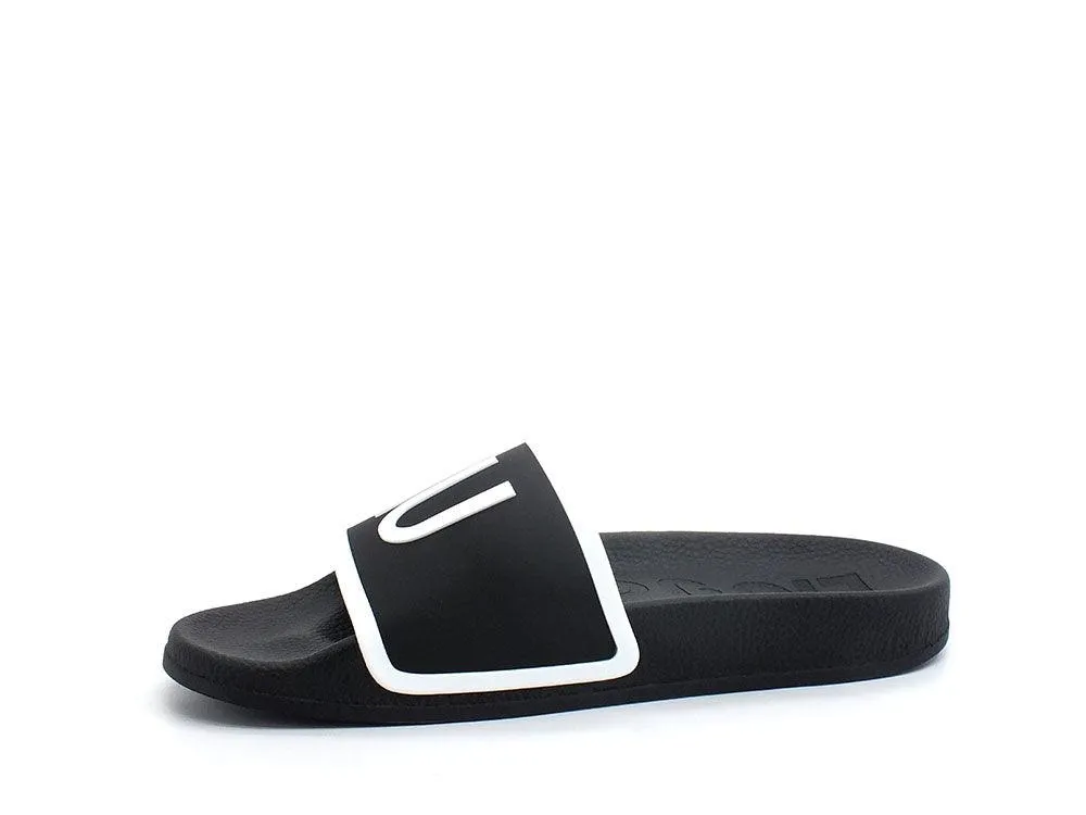 LIU JO Kos 02 Ciabatta Slipper Logo Black White BA2169EX102