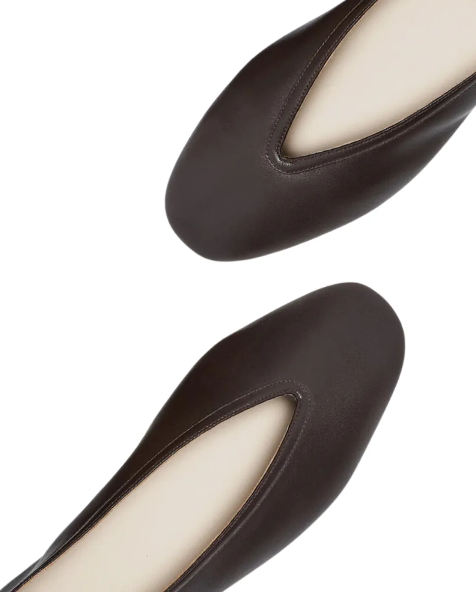 Luna Slipper Chocolate Leather