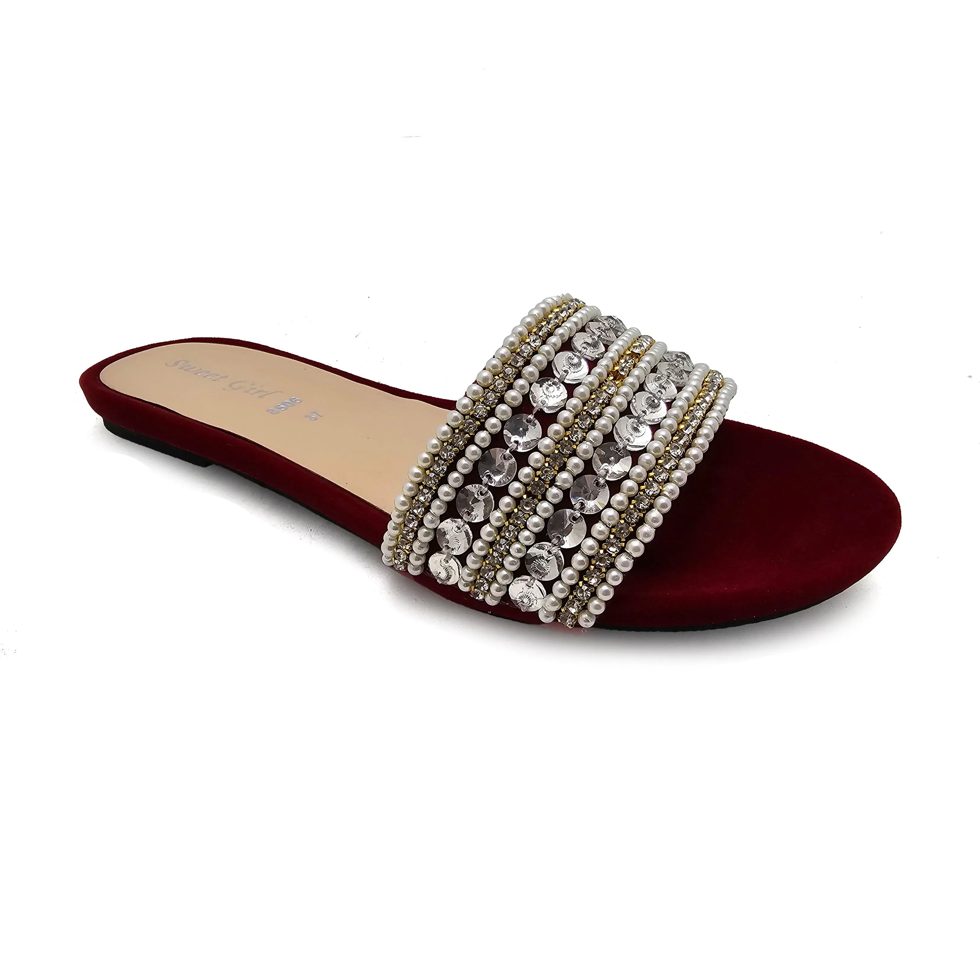 Maroon Fancy Slipper