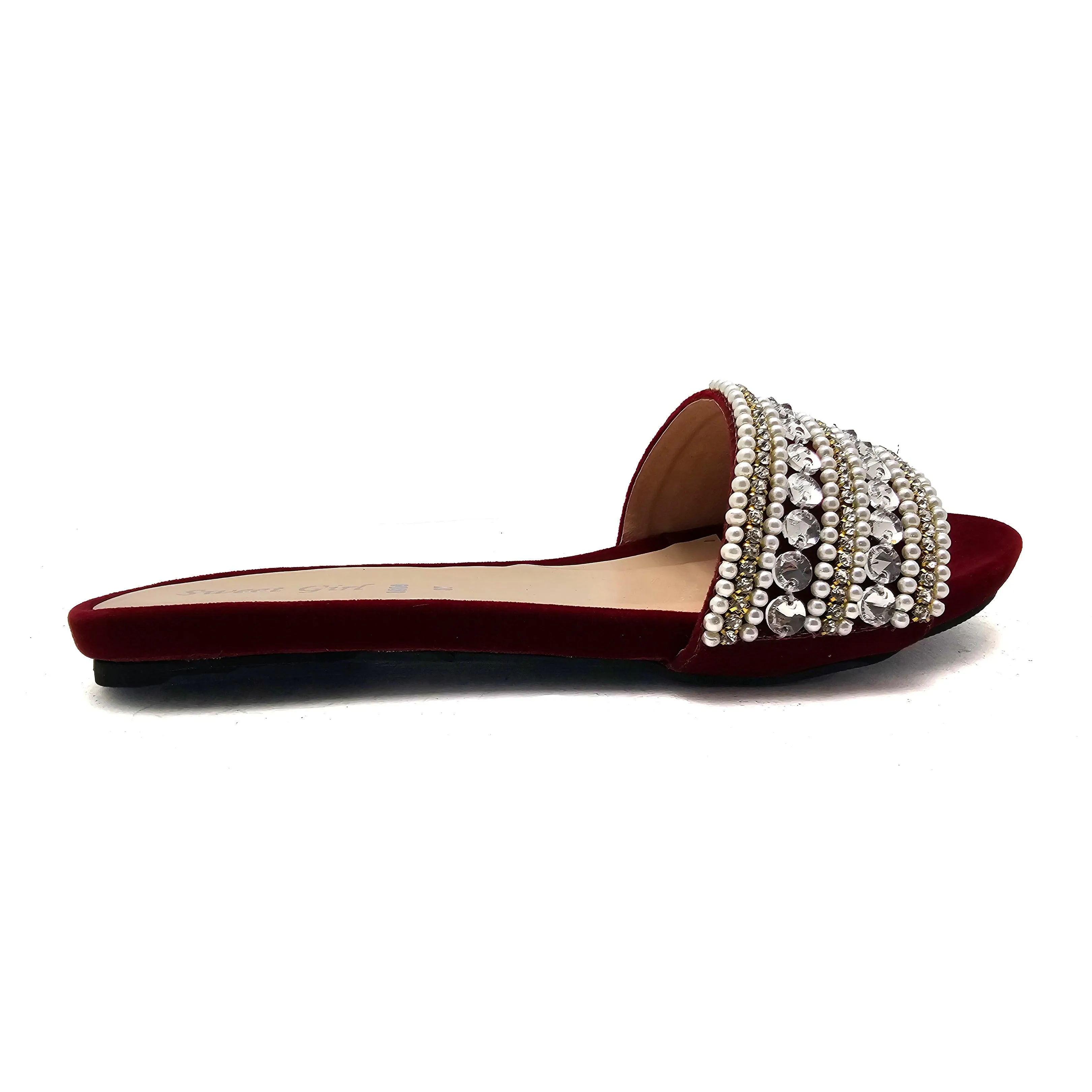 Maroon Fancy Slipper