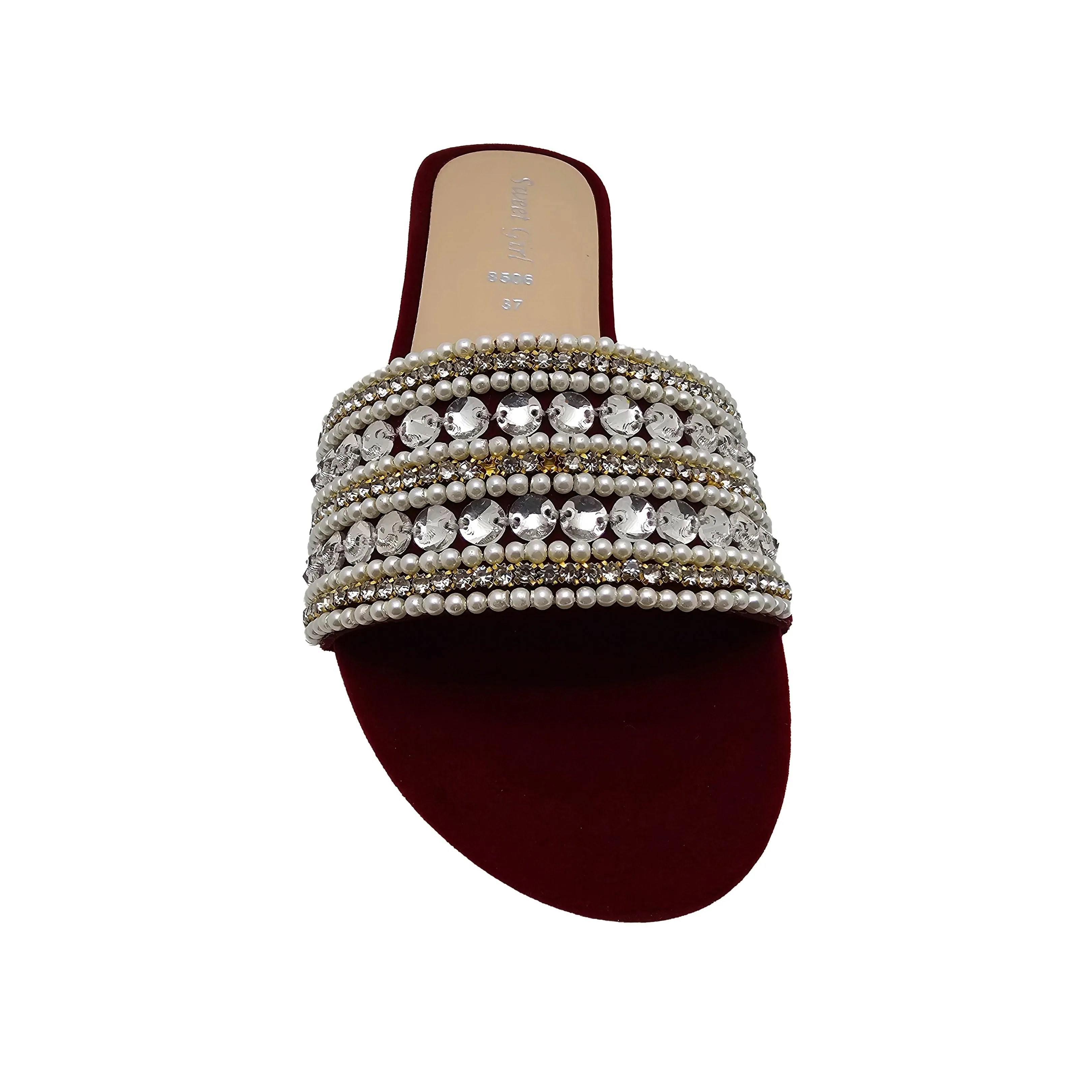 Maroon Fancy Slipper