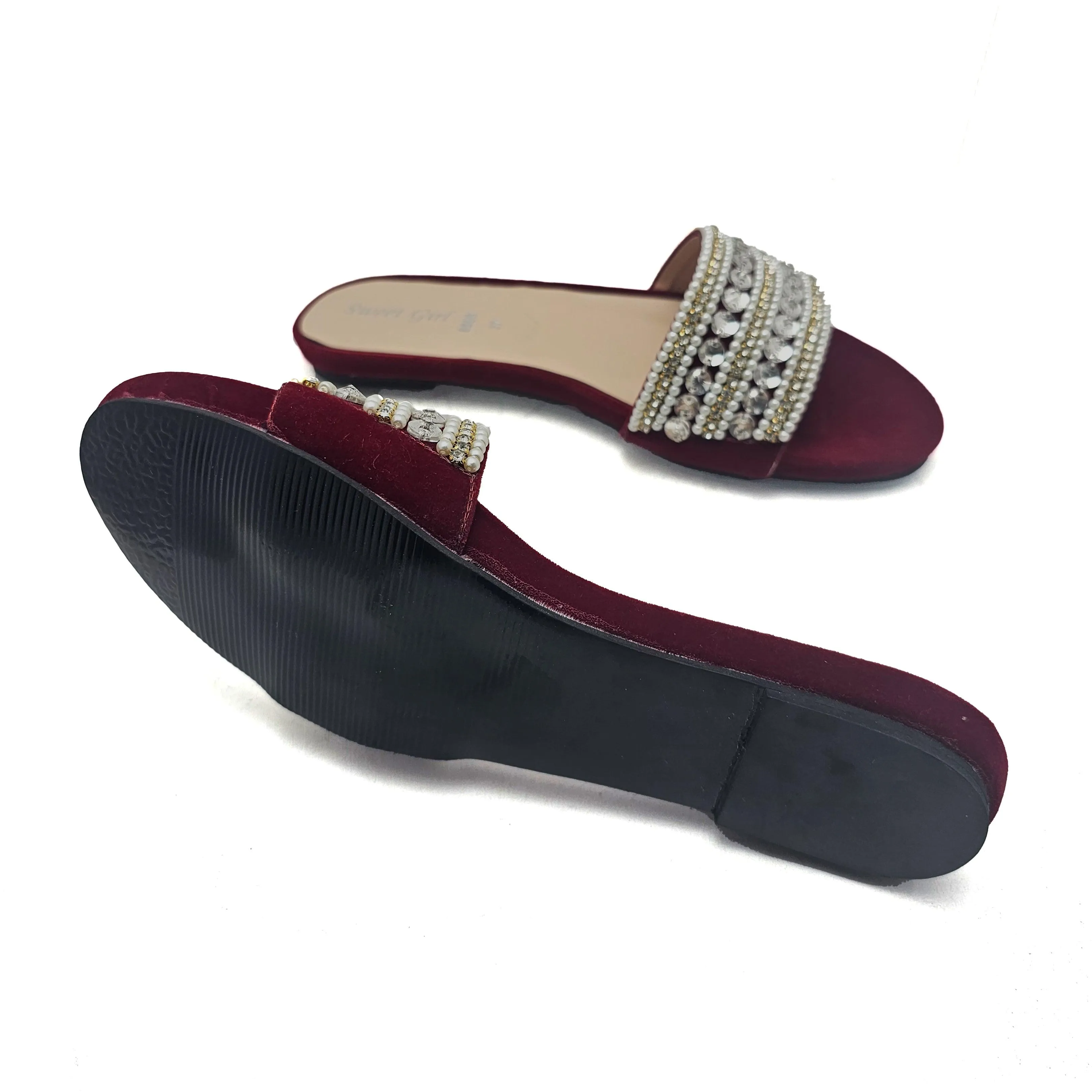 Maroon Fancy Slipper