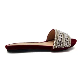 Maroon Fancy Slipper