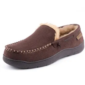 Men's Carter Wool Lined Microsuede Moc Slipper