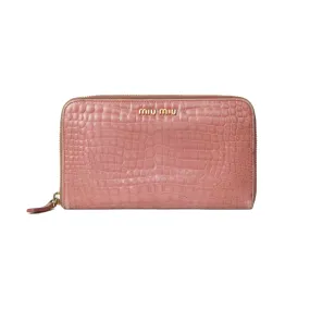 Miu Miu Croc Style Wallet