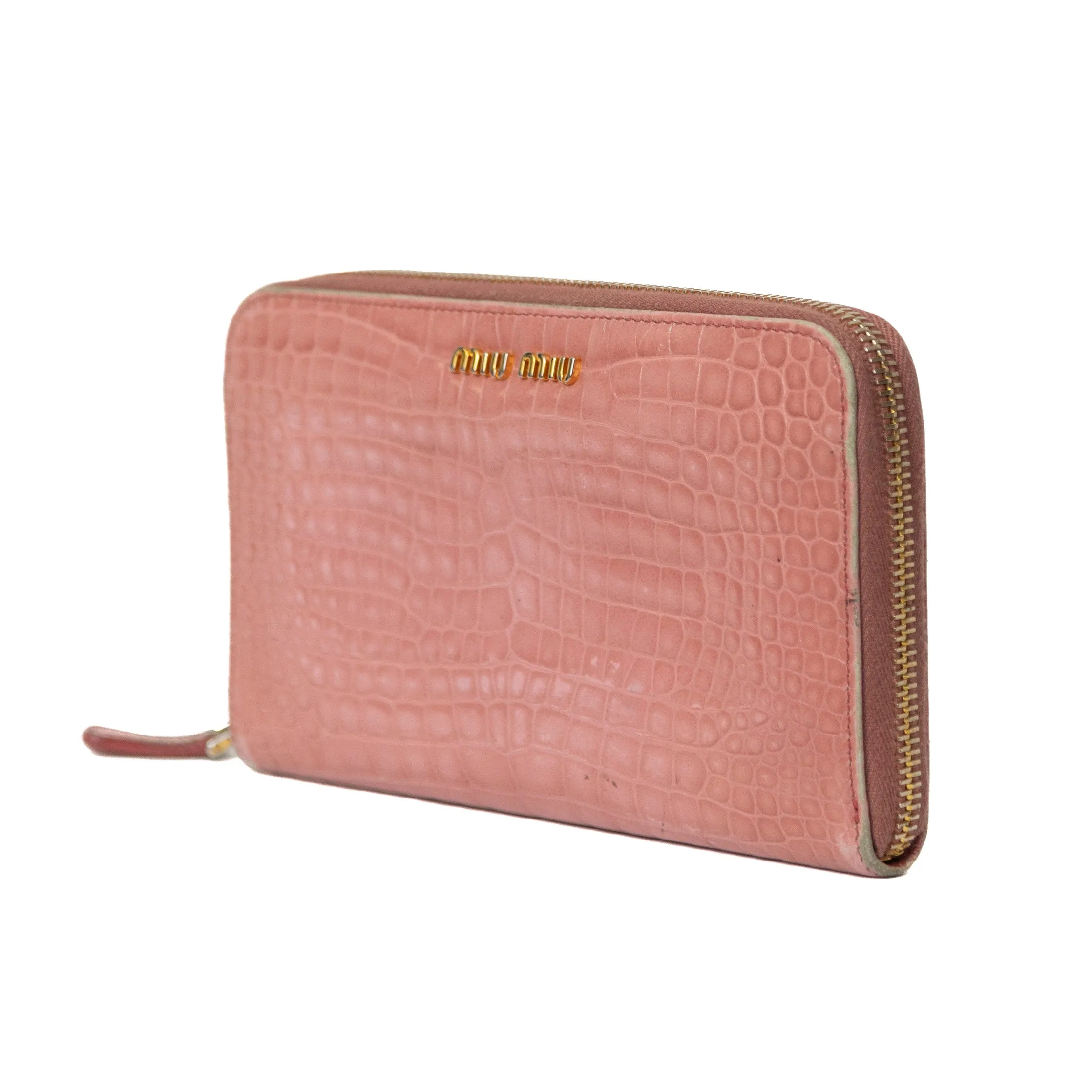 Miu Miu Croc Style Wallet