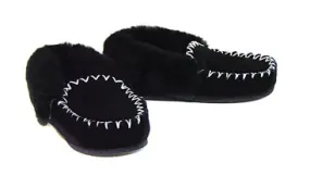 MOCCASINS Child Black Slippers