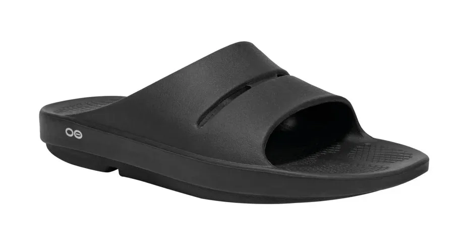 OOFOS | OOahh | Recovery Slides | Unisex | Black