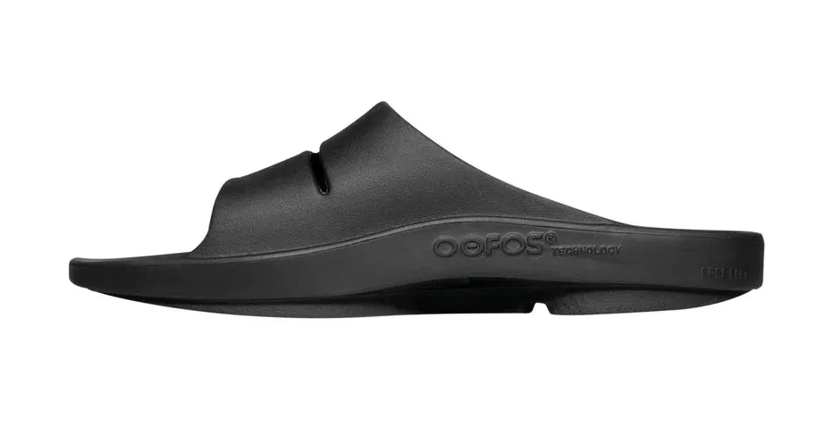 OOFOS | OOahh | Recovery Slides | Unisex | Black