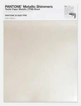 Pantone Metallic Shimmers Textile Paper Metallic (TPM) Sheet 20-0020 Satin Slipper