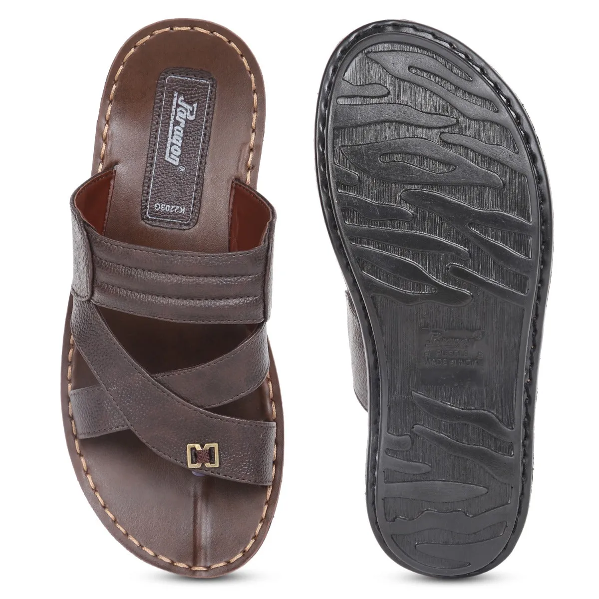 Paragon PUK2203G Men Stylish Sandals | Comfortable Sandals for Daily Outdoor Use | Casual Formal Sandals with Cushioned Soles