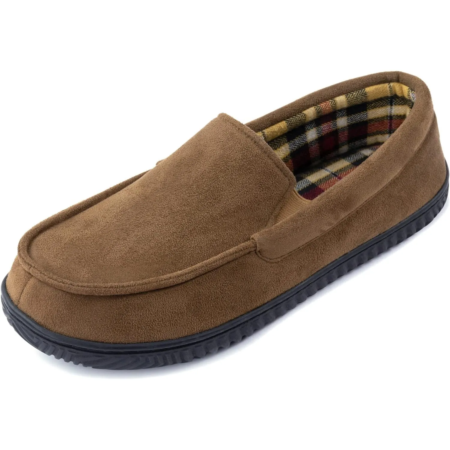 RockDove Men's Flannel Lined Memory Foam Loafer Slipper