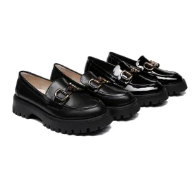 Shining Leather Loafer Platform Women Raya