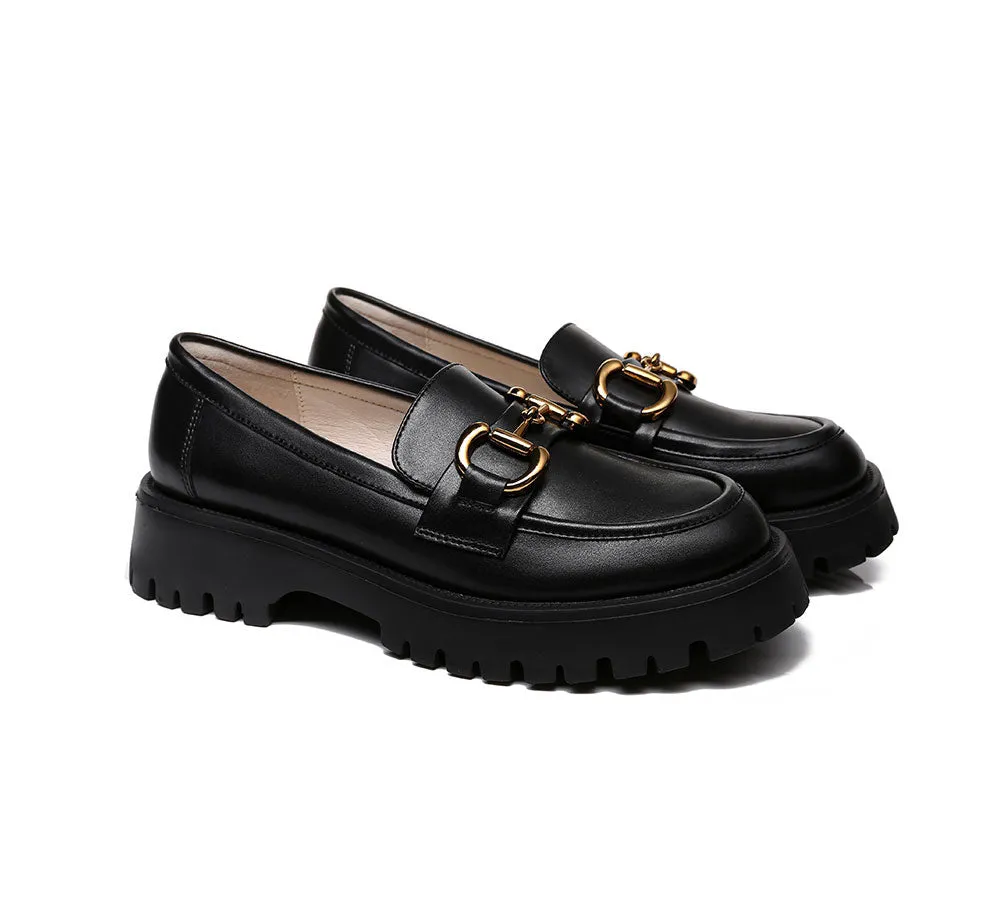 Shining Leather Loafer Platform Women Raya