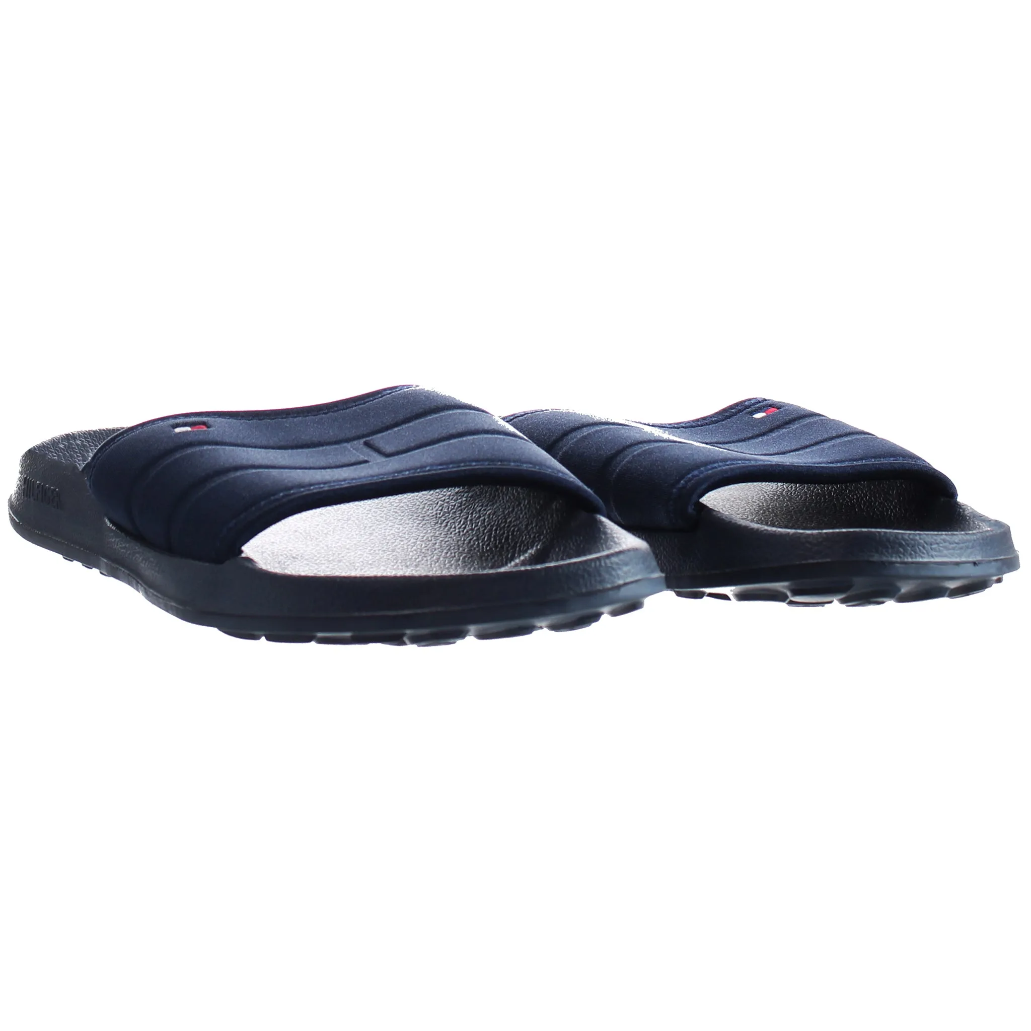 Tommy Hilfiger Flag Navy Synthetic Mens Slip On Sliders