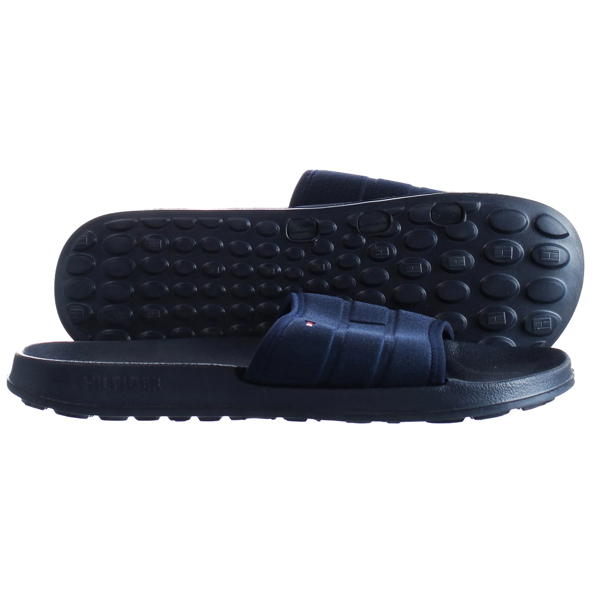 Tommy Hilfiger Flag Navy Synthetic Mens Slip On Sliders